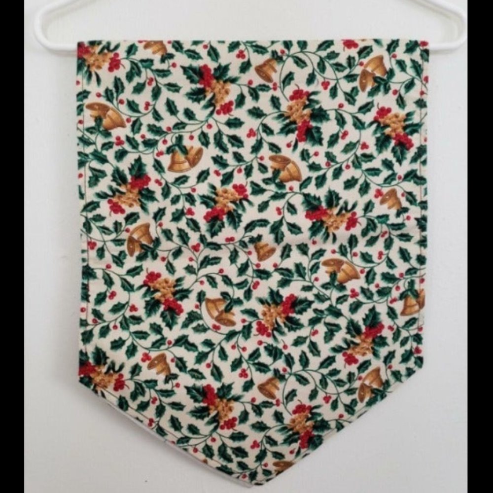 Handmade Holly Berries & Bells Christmas Table Runner